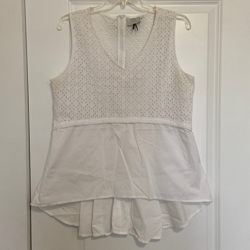 Peplum White Tank by HD in Paris from Anthropologie